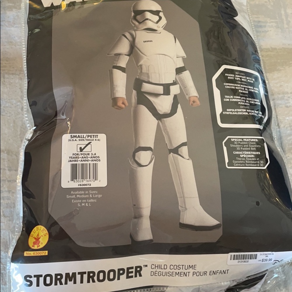 Boys stormtrooper costume